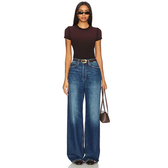 Cotton Citizen Verona Tee in Eggplant Cast in Brown - Picture 5 of 5